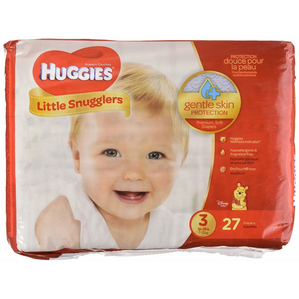 Huggies Little Snugglers Diapers - Size 3-27 ct