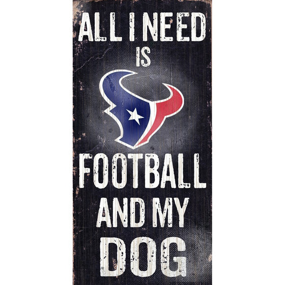Fan Creations Houston Texans Football and My Dog Sign, Multicolored