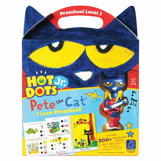 Educational Insights Hot Dots Jr. Pete the Cat I Love Preschool! Set