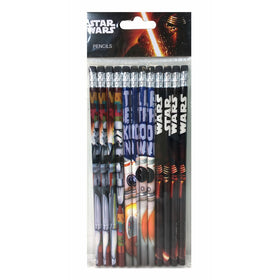 Disney Star Wars "The Force Awaken" 12 Wood Pencils Pack