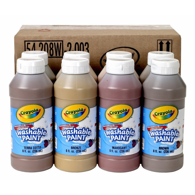 Binney & Smith Crayola(R) Washable Paint In Multicultural Colors, Set Of 8