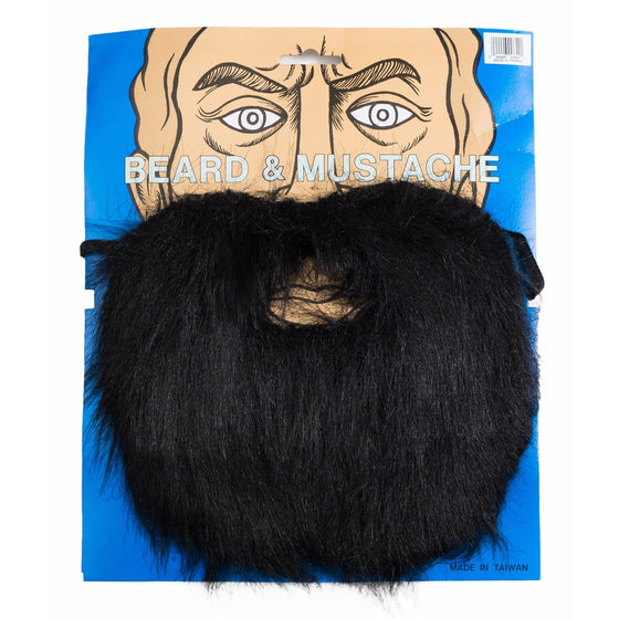 Loftus International Lumberjack Mountain Man Beard & Moustache Set Black One Size Novelty Item