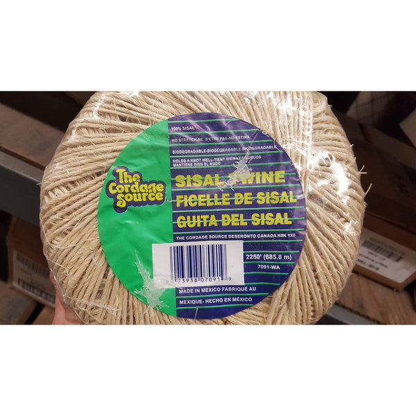 CORDAGE SOURCE 7091 No.5 Sisal Twine 2250'