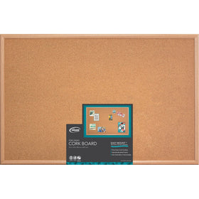 Board Dudes 23" x 35" Wood Style Frame Cork Board (CXM86)