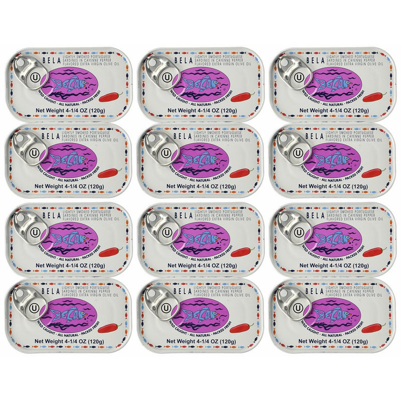 Bela Olhao Sardines in Hot Sauce, 4.25 Ounce - 12 per case.