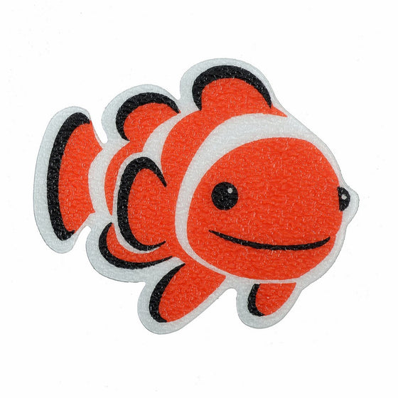 SlipX Solutions Adhesive Bath Treads: Clownfish Tub Tattoos Add Non-Slip Traction to Tubs, Showers & Other Slippery Spots (Kid Friendly, 5 Count, Reliable Grip)