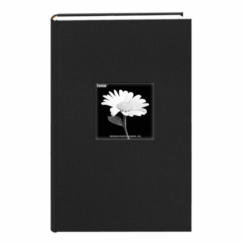 Fabric Frame Cover Photo Album 300 Pockets Hold 4x6 Photos, Deep Black