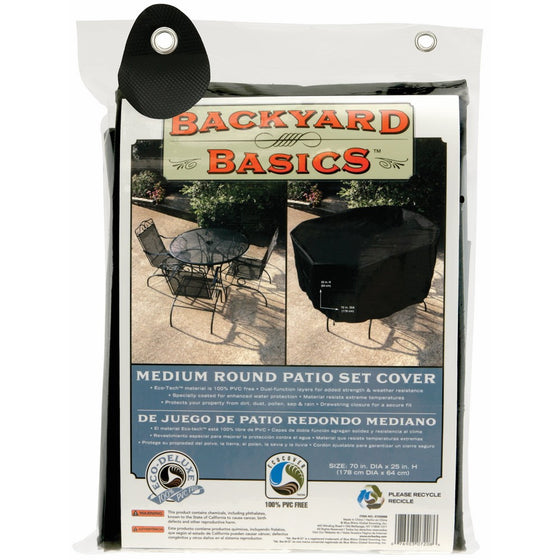 Backyard Basics 70-Inch Round Patio Set Cover