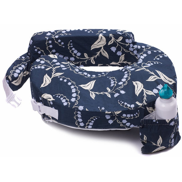 My Brest Friend Original Nursing Posture Pillow, Navy Bluebells