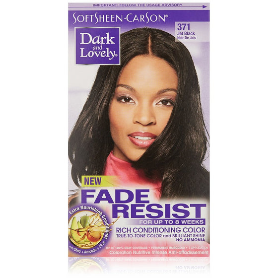 SoftSheen-Carson Dark and Lovely Fade Resist Rich Conditioning Color, Jet Black 371