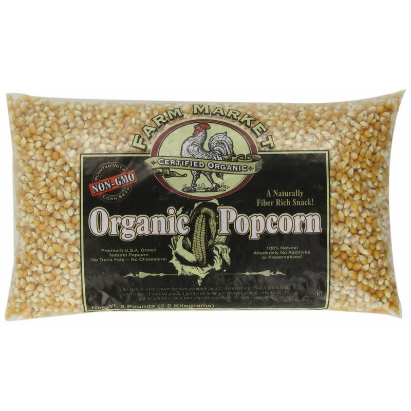 Great Northern Popcorn Organic Yellow Gourmet Popcorn All Natural, 5 Pounds