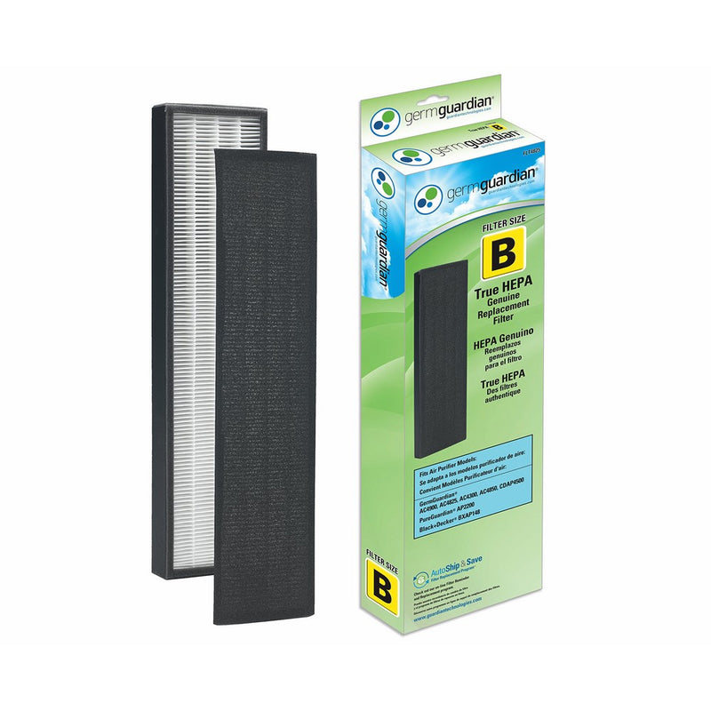 GermGuardian Air Purifier Filter FLT4825 GENUINE True HEPA Replacement Filter B for AC4300/AC4800/4900 Series Germ Guardian Air Purifiers