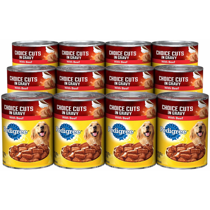 Pedigree CHOICE CUTS in Gravy With Beef Canned Dog Food. Choice Cuts Offers Complete Nutrition in a Balanced Dog Food (Pack of 12)