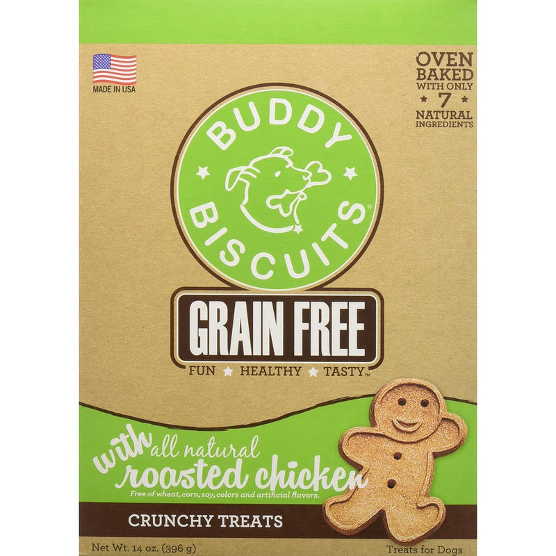 Cloud Star Grain Free Oven Baked Buddy Biscuits Dog Treats, Rotisserie Chicken, 14-Ounce