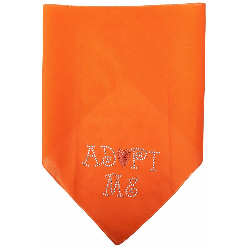 Mirage Pet Products Adopt Me Rhinestone Bandana, Large, Orange
