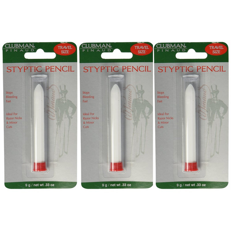 Clubman Pinaud Styptic Pencil Travel Size .33 oz (pack of 3)