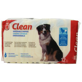 Dogit Disposable Diapers, Large, 12-Pack