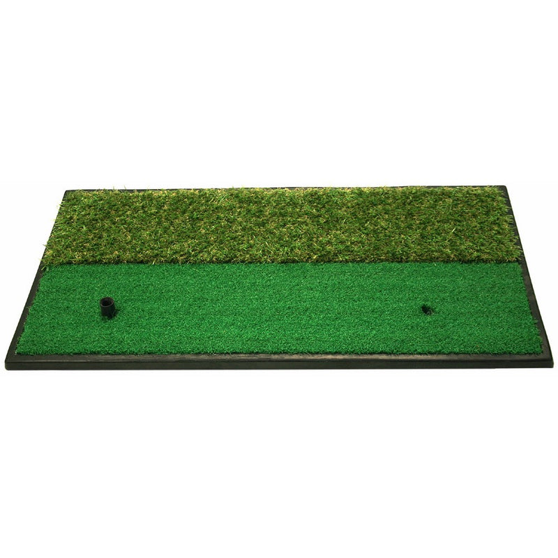 Dual-Surface Hitting/Practice, Chipping and Driving Golf Grass Mat with Fairway and Rough Surfaces