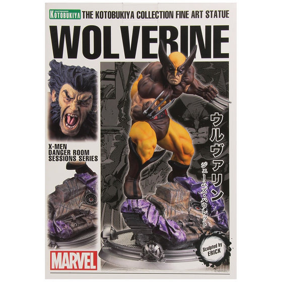 Kotobukiya Marvel Comics Wolverine (Brown Costume Version) Danger Room Sessions Fine Art Statue