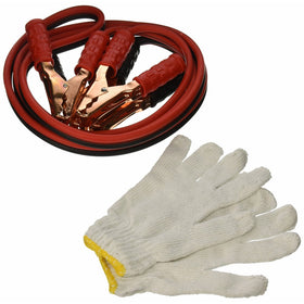 Majic 10 Feet Long, 8 Gauge 300 AMP Heavy Duty Battery Booster Cable / Jumper Cable in Travel Bag and Safety Gloves