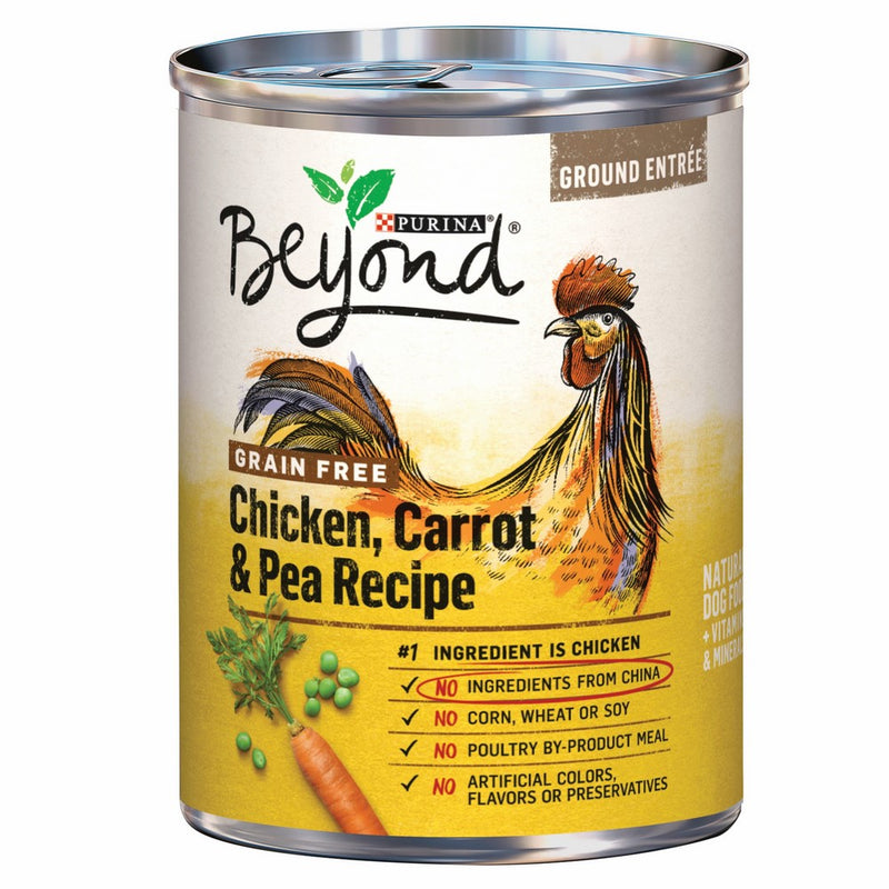 Purina Beyond Grain Free Chicken Carrot & Pea Recipe Ground Entree Adult Wet Dog Food - Twelve (12) 13 oz. Cans