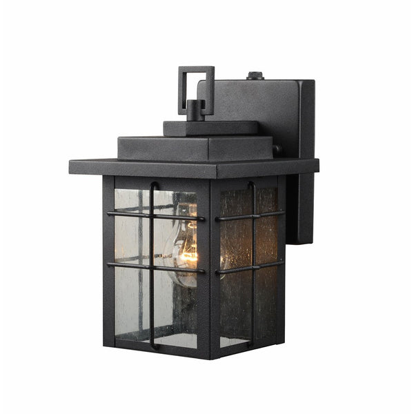 Hardware House 21-2359 Square Lantern w/Photo Cell, Black Finish - One Light