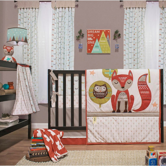 Clever Fox 4 Piece Baby Crib Bedding Set by Little Haven