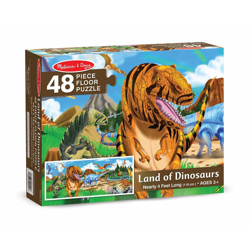 Melissa & Doug Land of Dinosaurs Floor Puzzle (48 pcs, 4 feet long)