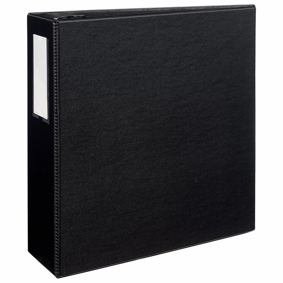 Avery Durable Binder, 4" One Touch Rings, 780-Sheet Capacity, Label Holder, DuraHinge, Black (08802)