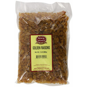 Spicy World Golden Raisins, Premium, 2 Pound