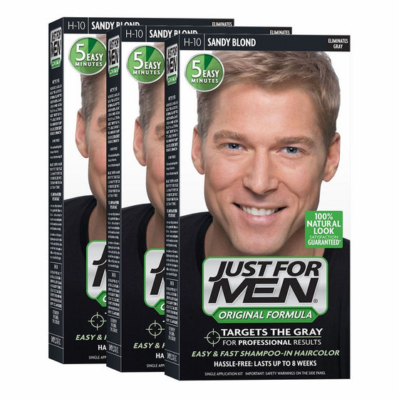 Just For Men Original Formula Men's Hair Color, Sandy Blond (Pack of 3)