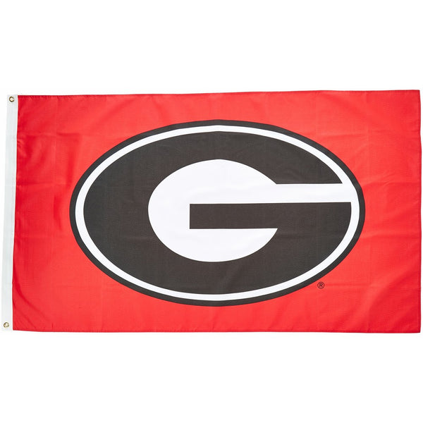 NCAA Georgia Bulldogs 3-by-5 Foot Flag G Logo with Red Background with Grommets