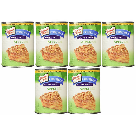 Comstock More Fruit Pie Filling or Topping, Apple, 21 Ounce (Pack of 12)