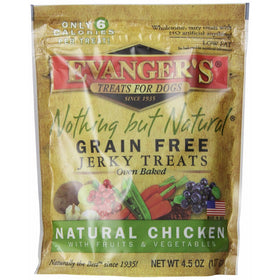 EVANGER'S 776300 Nothing But Natural Organic Chicken Dog Treats, 4.5-Ounce