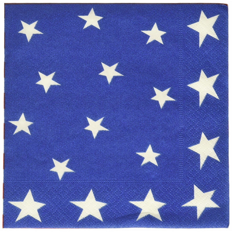 Entertaining with Caspari Stars and Stripes Paper Luncheon Napkins, Pack of 20