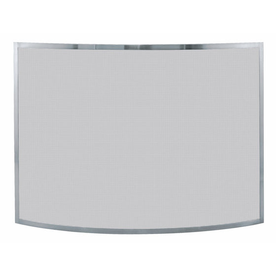 Uniflame, S-1613, Single Panel Curved Pewter Finish Screen