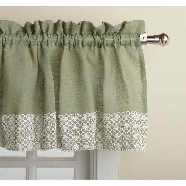 Lorraine Home Fashions Salem 60-inch x 12-inch Tailored Valance, Sage