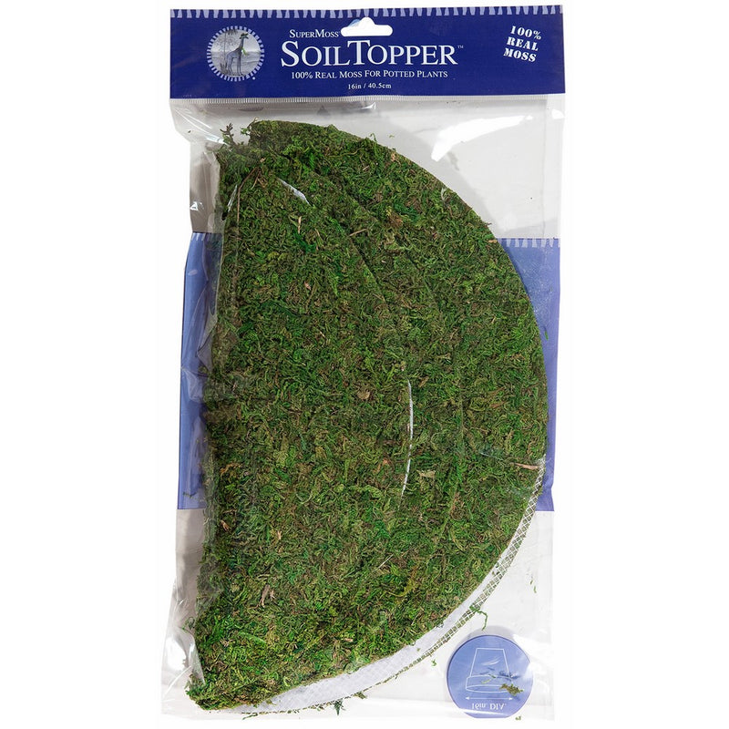 Super Moss 26315 Preserved Soil Topper Moss Pot, 12-Inch