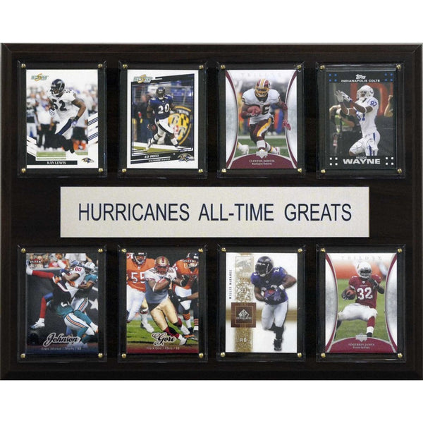 NCAA Football Miami Hurricanes All-Time Greats Plaque