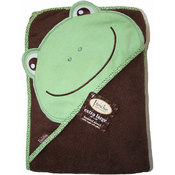 Extra Large 40"x30" Absorbent Hooded Towel, Frenchie Mini Couture (brown)