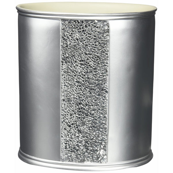 Popular Bath "Sinatra Silver" Waste Basket