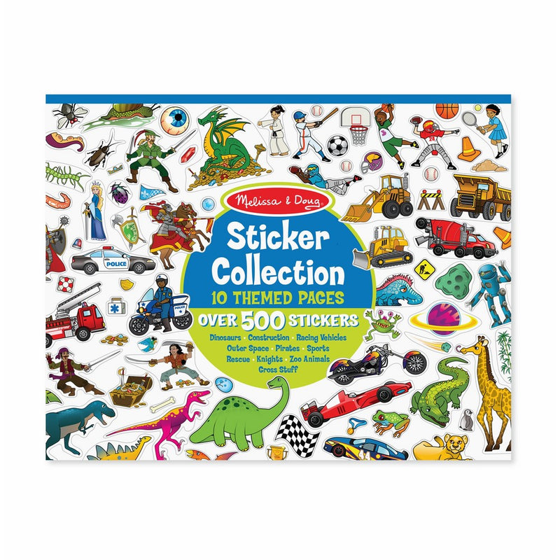 Melissa & Doug Sticker Collection Book: Dinosaurs, Vehicles, Space, and More - 500 Stickers