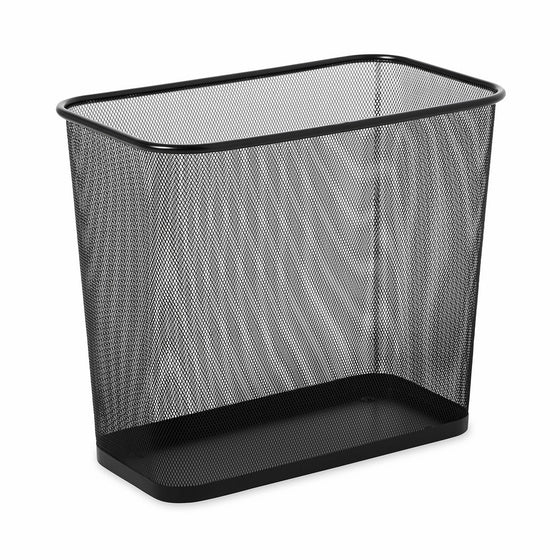 Rubbermaid Commercial FGWMB30RBK Concept Collection Steel Mesh Open-Top Waste Basket, 7.5-gallon, Black