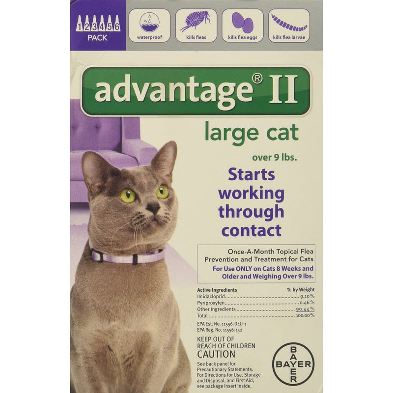Bayer Advantage II, Cat, over 9 lbs, 6pk