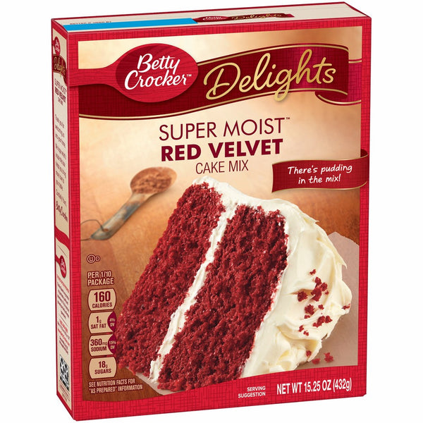 Betty Crocker Super Moist Cake Mix Red Velvet 15.25 oz Box