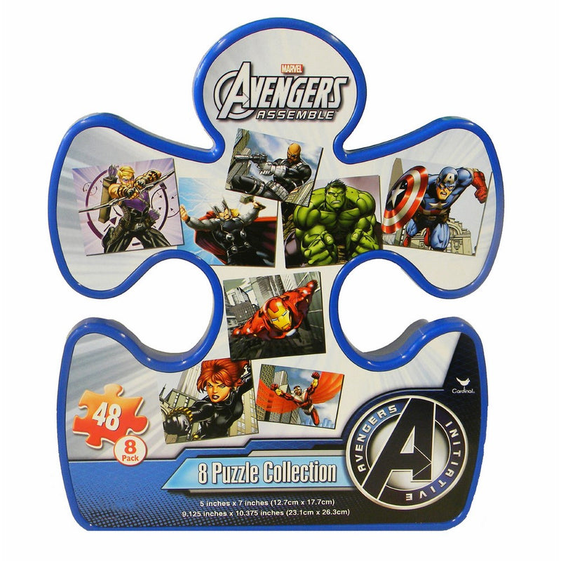 Marvel Avengers Assemble Set of 8 Jigsaw Puzzles in Tub