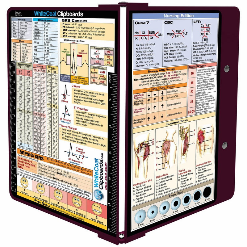 WhiteCoat Clipboard- Wine - Nursing Edition