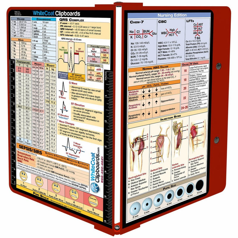 WhiteCoat Clipboard- Red - Nursing Edition