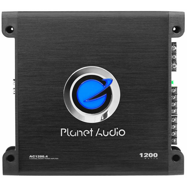 Planet Audio AC1200.4 Anarchy 1200 Watt, 4 Channel, 2/8 Ohm Stable Class A/B, Full Range, Bridgeable, MOSFET Car Amplifier