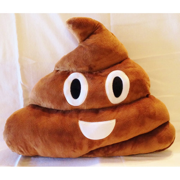 1 X The Original Poopster! Emoji Stuffed Plush Smiling Poop Emoticon Pillow